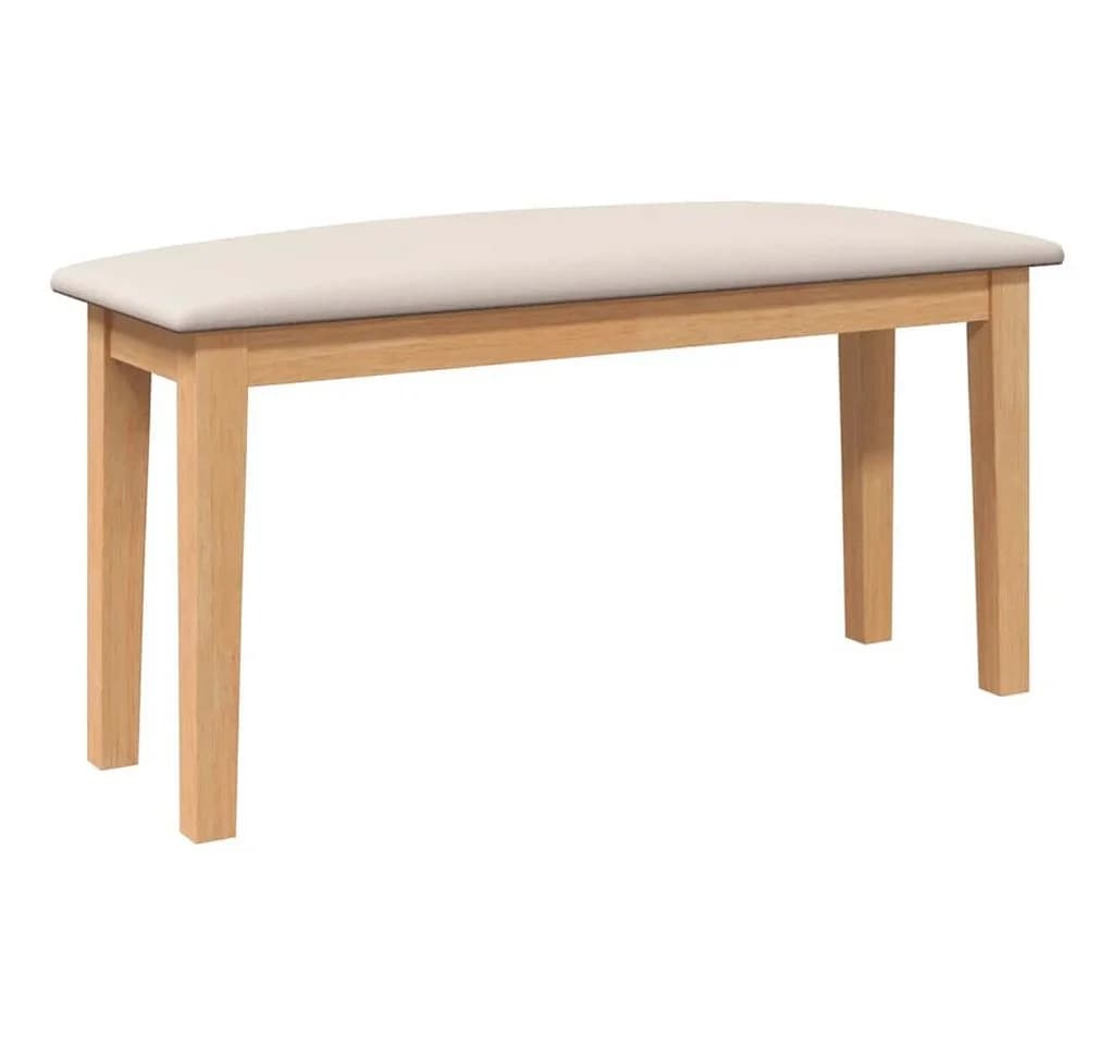vidaXL Essbank 90 cm Massivholz Gummibaum Beige - Bild 2
