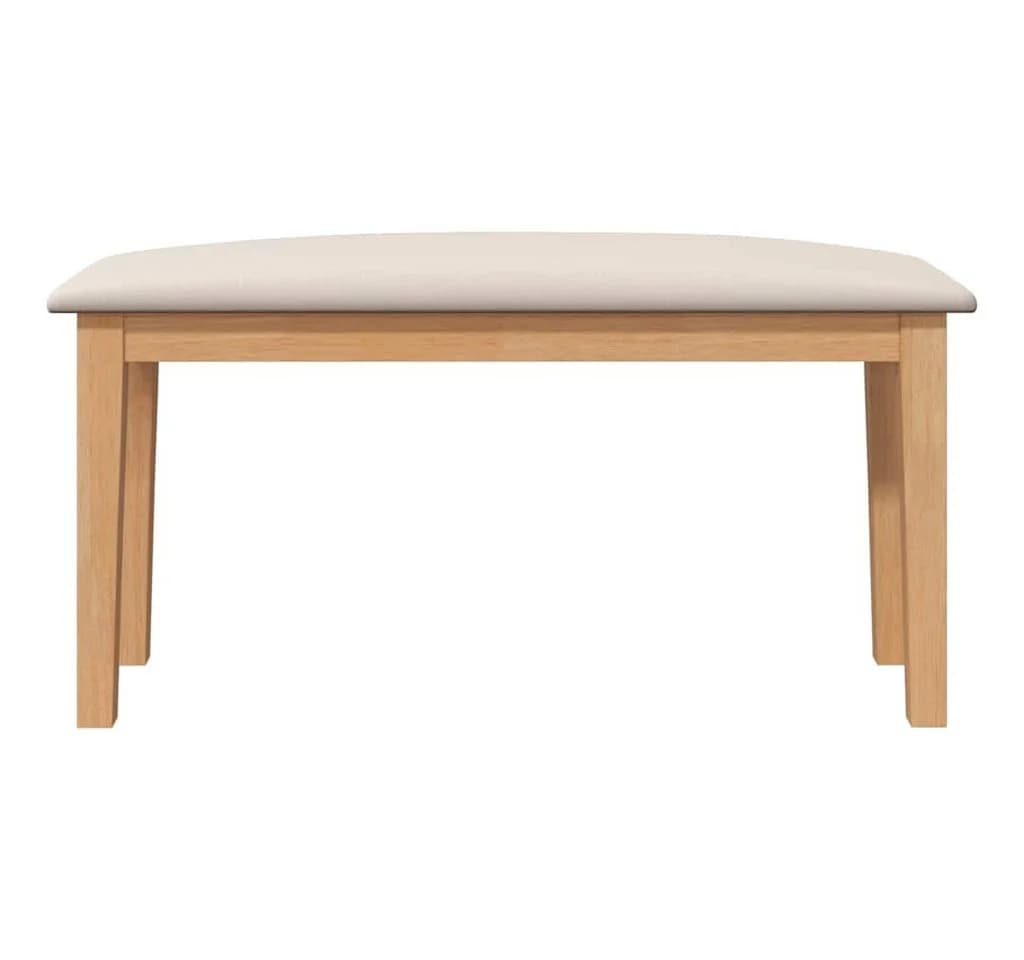 vidaXL Essbank 90 cm Massivholz Gummibaum Beige - Bild 4