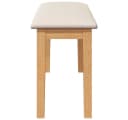 vidaXL Essbank 90 cm Massivholz Gummibaum Beige Bild 5