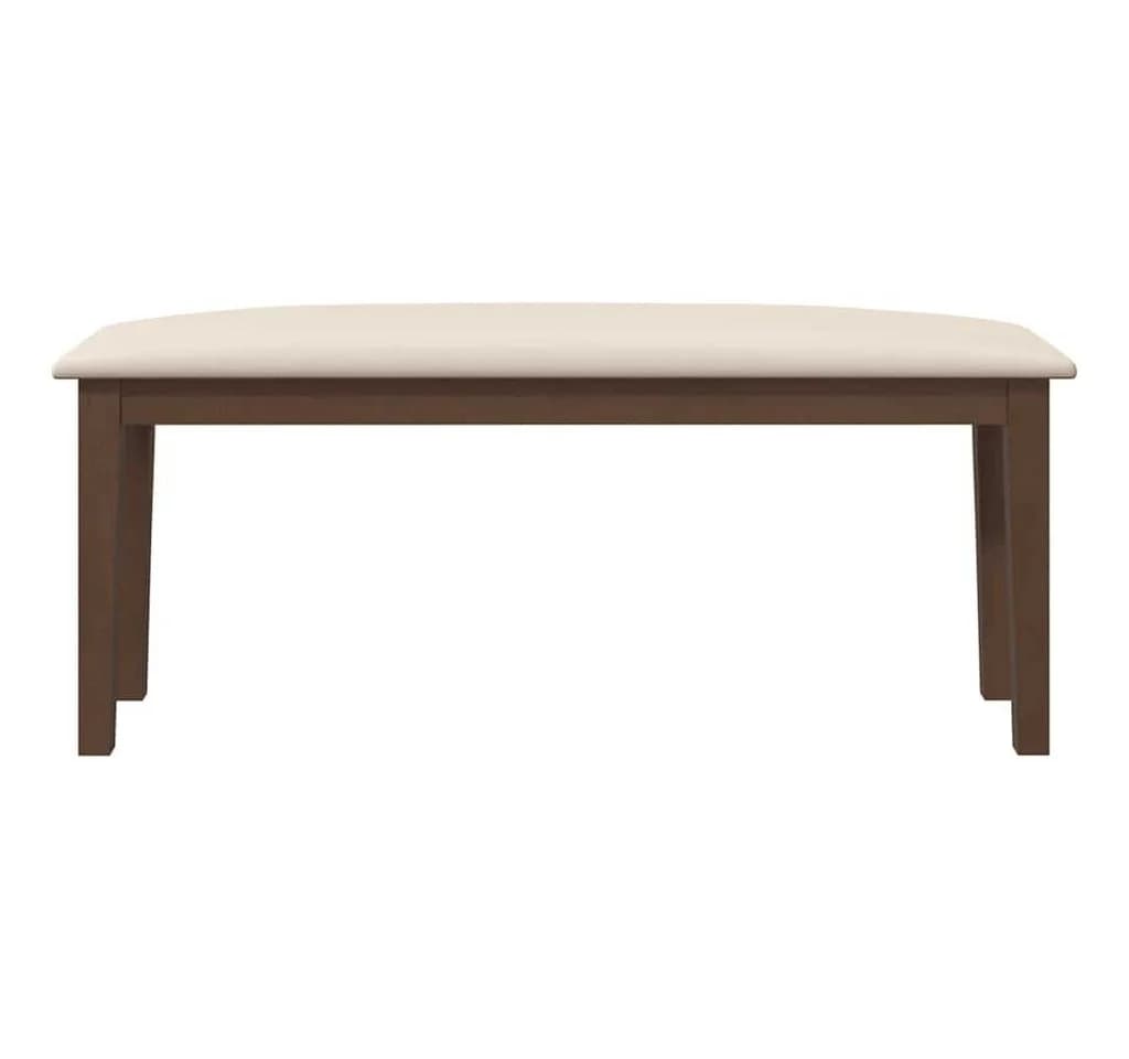 vidaXL Essbank 110 cm Braun Massivholz Gummibaum - Bild 4