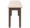 vidaXL Essbank 110 cm Braun Massivholz Gummibaum Bild 5