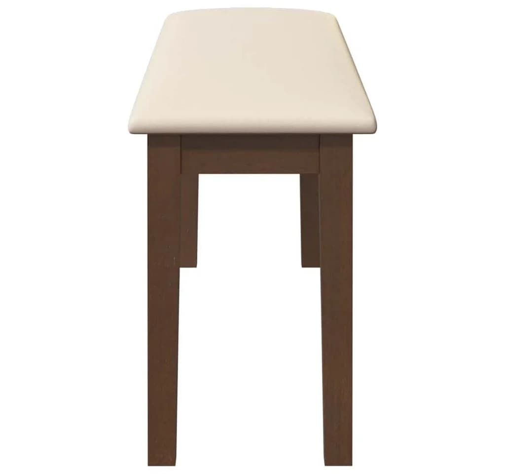 vidaXL Essbank 110 cm Braun Massivholz Gummibaum - Bild 5
