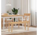 vidaXL Essbank 110 cm Massivholz Gummibaum Bild 1