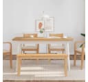 vidaXL Essbank 110 cm Massivholz Gummibaum Bild 3