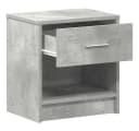 vidaXL Nachttisch 2er-Set Betongrau Holzwerkstoff Bild 5