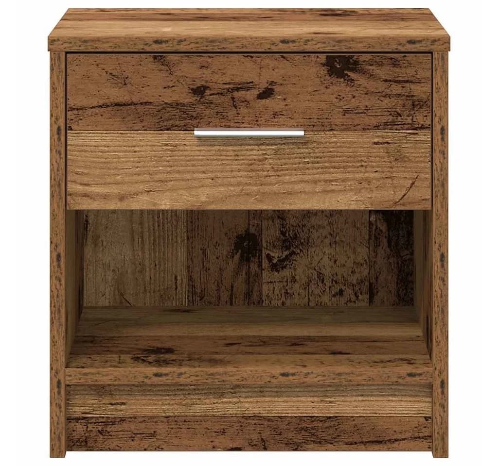 vidaXL Nachttisch 2er Set Altholz-Optik mit Schublade - Bild 4