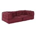 vidaXL Sitzauflage 2-Sitzer-Modulsofa Kastanienbraun Stoff Bild 2