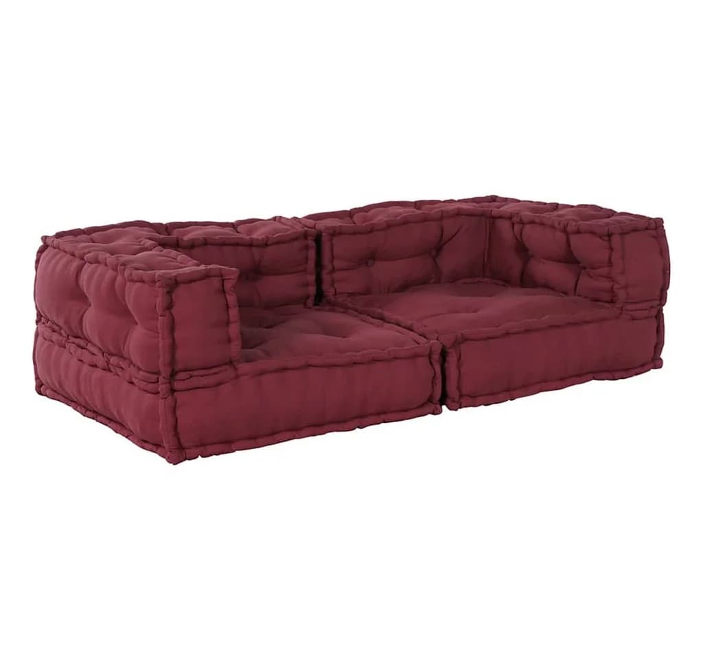 vidaXL Sitzauflage 2-Sitzer-Modulsofa Kastanienbraun Stoff - Bild 2