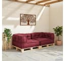 vidaXL Sitzauflage 2-Sitzer-Modulsofa Kastanienbraun Stoff Bild 3