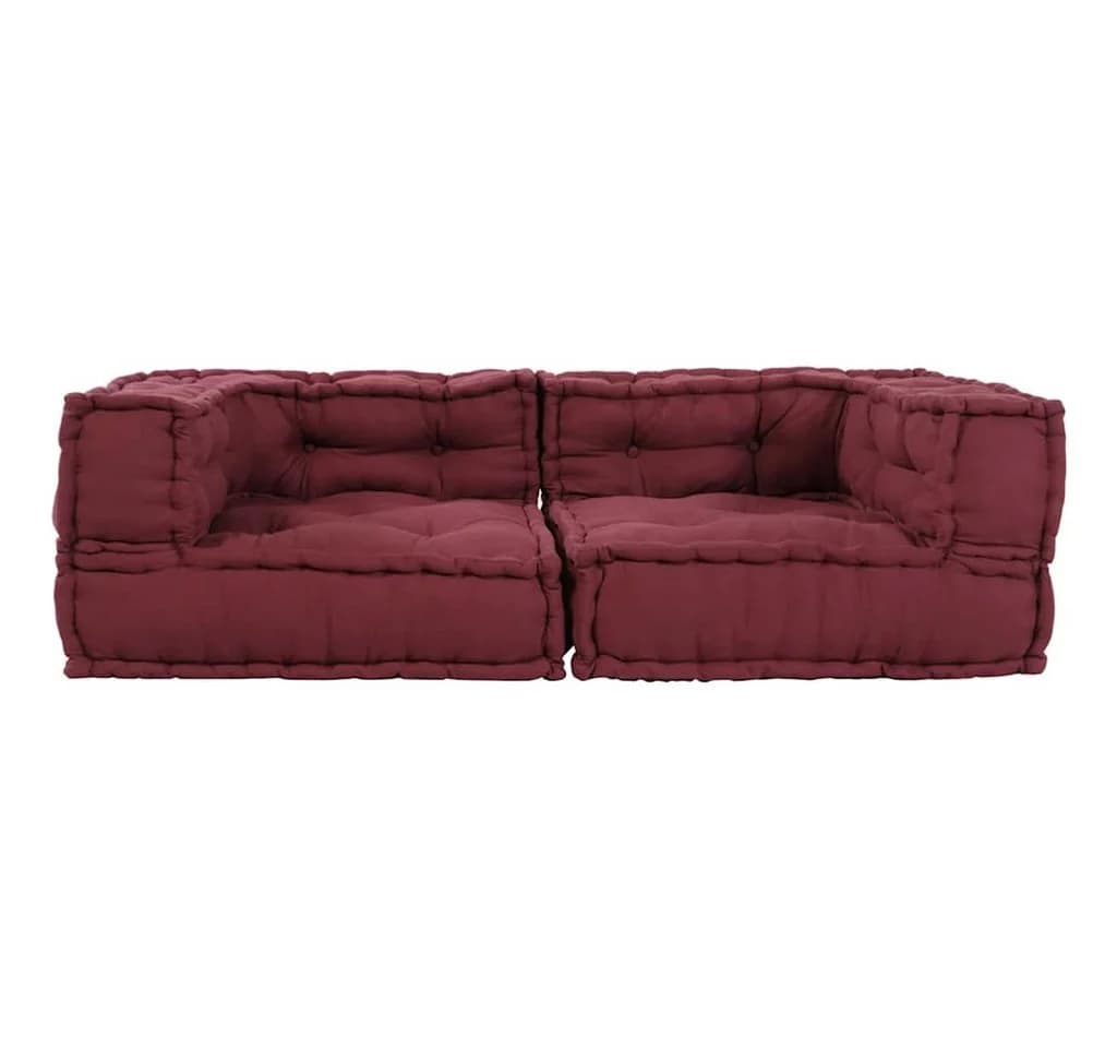 vidaXL Sitzauflage 2-Sitzer-Modulsofa Kastanienbraun Stoff - Bild 4