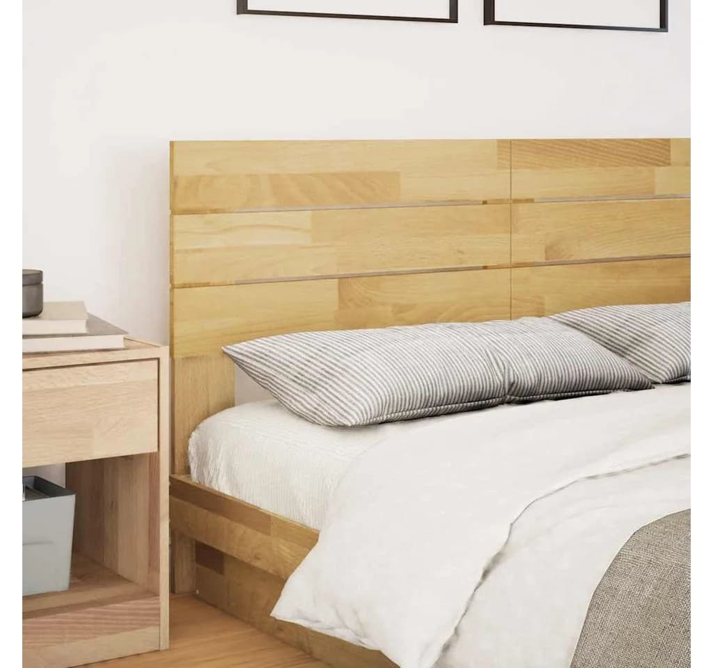 vidaXL Bett Kopfteil 140 cm Massivholz Eiche Braun