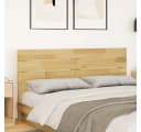 vidaXL Bett Kopfteil 140 cm Massivholz Eiche Braun Bild 3