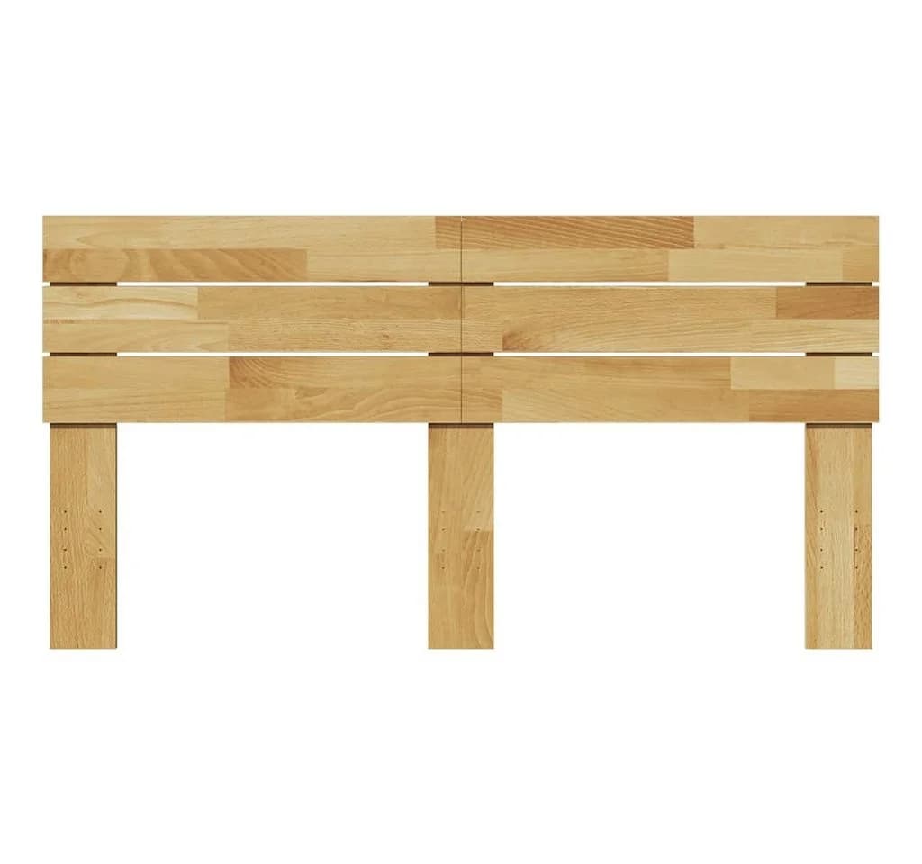 vidaXL Bett Kopfteil 140 cm Massivholz Eiche Braun - Bild 4