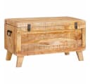 vidaXL Aufbewahrungsbox Massivholz Braun 70x35x40 cm Bild 3