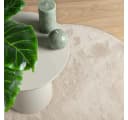 vidaXL Teppich Oval Beige 100% Polyester Rutschfest Bild 5
