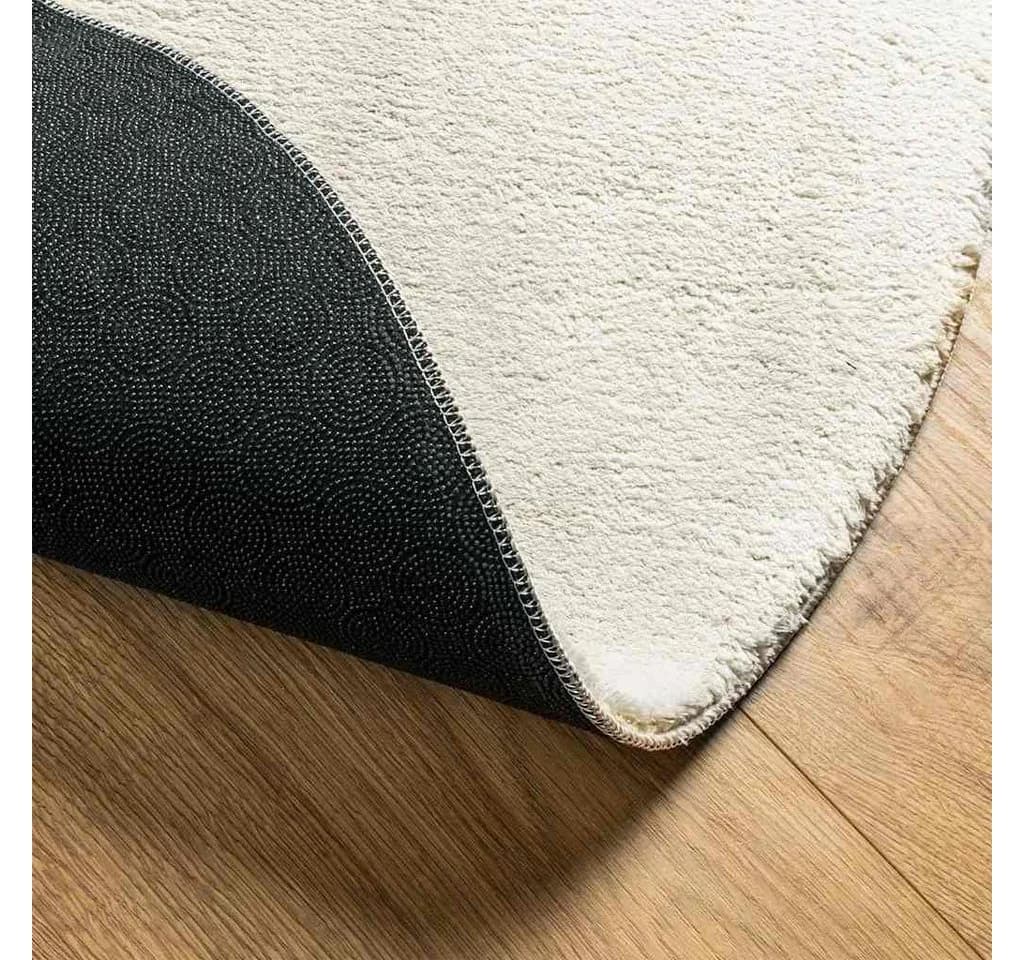 vidaXL Teppich Bereichsteppiche Oval HUARTE Creme 120 x 170 cm - Bild 5