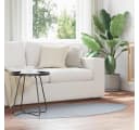 vidaXL Teppich Oval Grau 100 % Polyester Bild 1