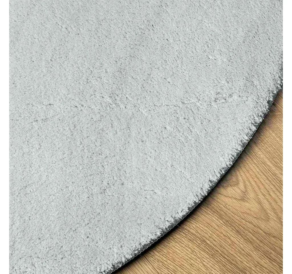 vidaXL Teppich Oval Grau 100 % Polyester - Bild 4
