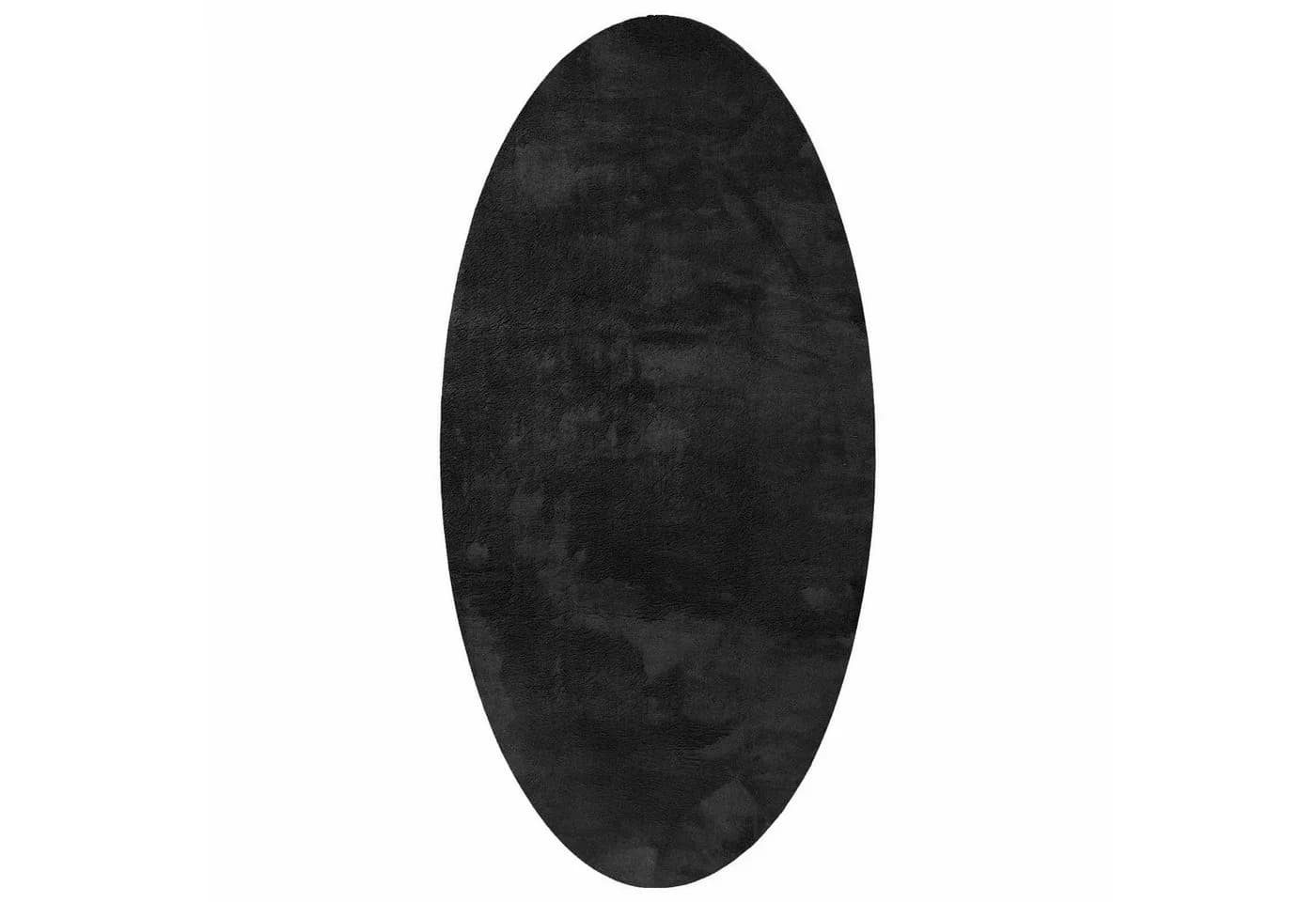 vidaXL Teppich Bereichsteppiche Oval HUARTE Schwarz 150 x 80 cm 100 % Polyester - Bild 2