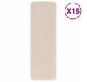vidaXL Stufenmatte 15-tlg. Creme Rutschfest Polypropylen Bild 1