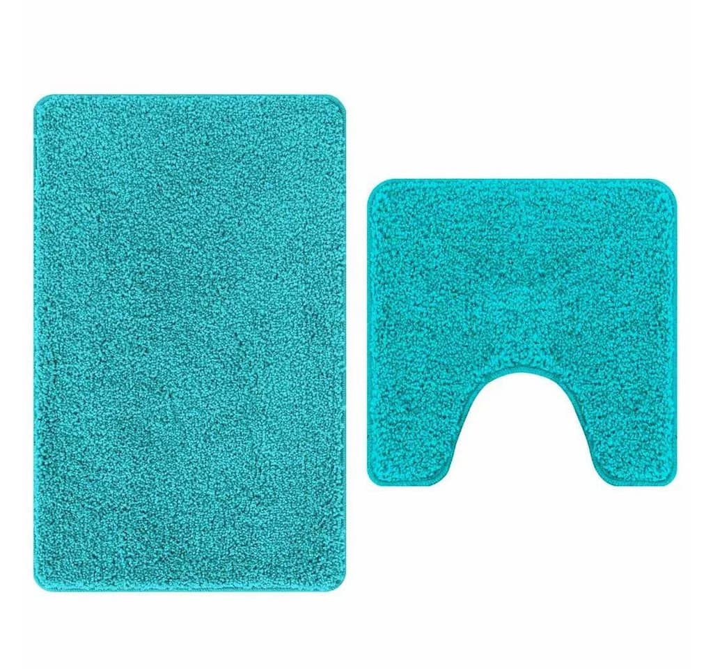 vidaXL Badematte 2er-Set Türkis Anti-Rutsch PP - Bild 2