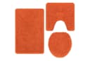 vidaXL Badematte Anti-Rutsch Badematten-Set 3 pcs Orange PP Bild 2