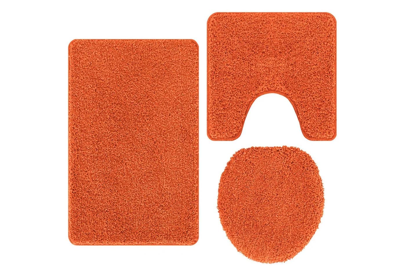 vidaXL Badematte Anti-Rutsch Badematten-Set 3 pcs Orange PP - Bild 2