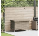 vidaXL Gartenbox Poly Rattan Hellgrau mit Rollen Bild 1