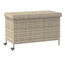 vidaXL Gartenbox Poly Rattan Hellgrau mit Rollen Bild 2