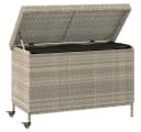 vidaXL Gartenbox Poly Rattan Hellgrau mit Rollen Bild 3