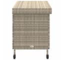 vidaXL Gartenbox Poly Rattan Hellgrau mit Rollen Bild 5
