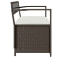 vidaXL Gartenbank mit Stauraum und Kissen Braun Poly Rattan Bild 5