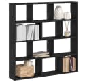 vidaXL Würfelregal 12 Fächer Schwarz Holzwerkstoff Bild 1