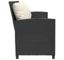 vidaXL Gartenlounge-Set 5-Sitzer Schwarz Poly Rattan mit Kissen Bild 5