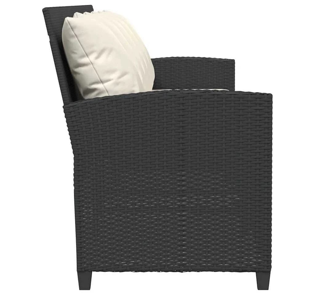 vidaXL Gartenlounge-Set 5-Sitzer Schwarz Poly Rattan mit Kissen - Bild 5