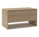 vidaXL Gartenbox Beige Poly Rattan mit Stahlgestell Bild 2