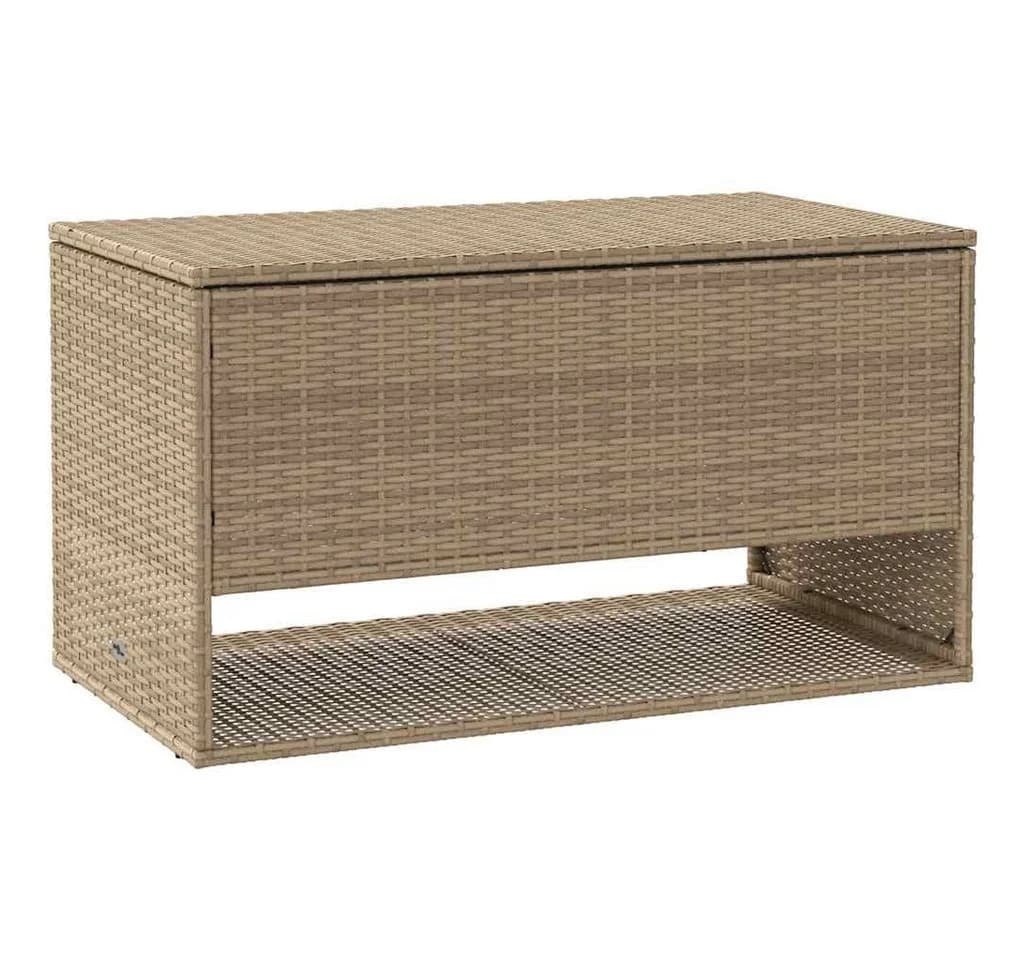 vidaXL Gartenbox Beige Poly Rattan mit Stahlgestell - Bild 2