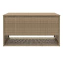vidaXL Gartenbox Beige Poly Rattan mit Stahlgestell Bild 4