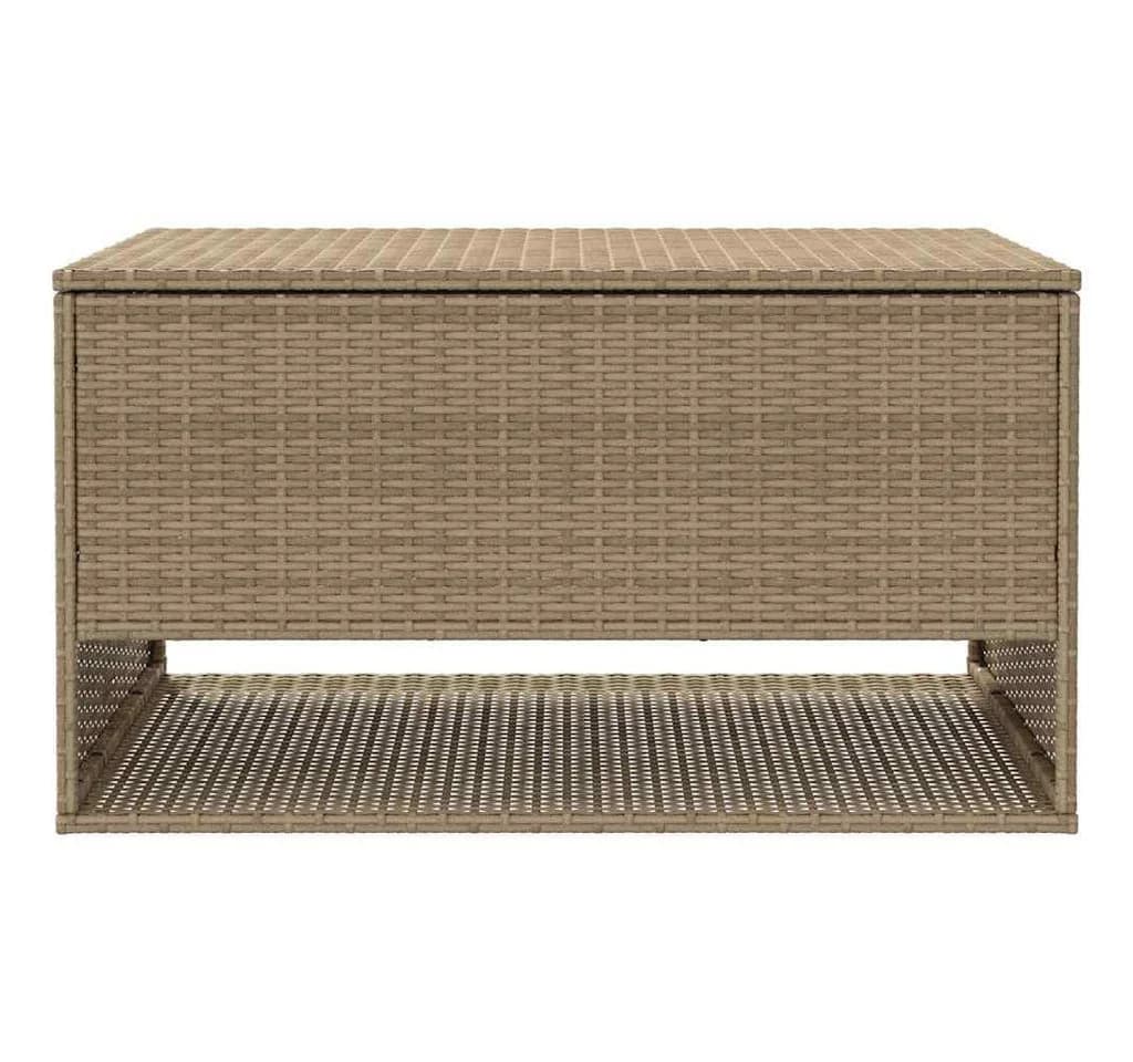 vidaXL Gartenbox Beige Poly Rattan mit Stahlgestell - Bild 4