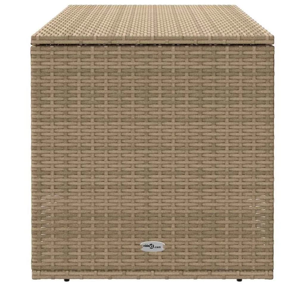 vidaXL Gartenbox Beige Poly Rattan mit Stahlgestell - Bild 5