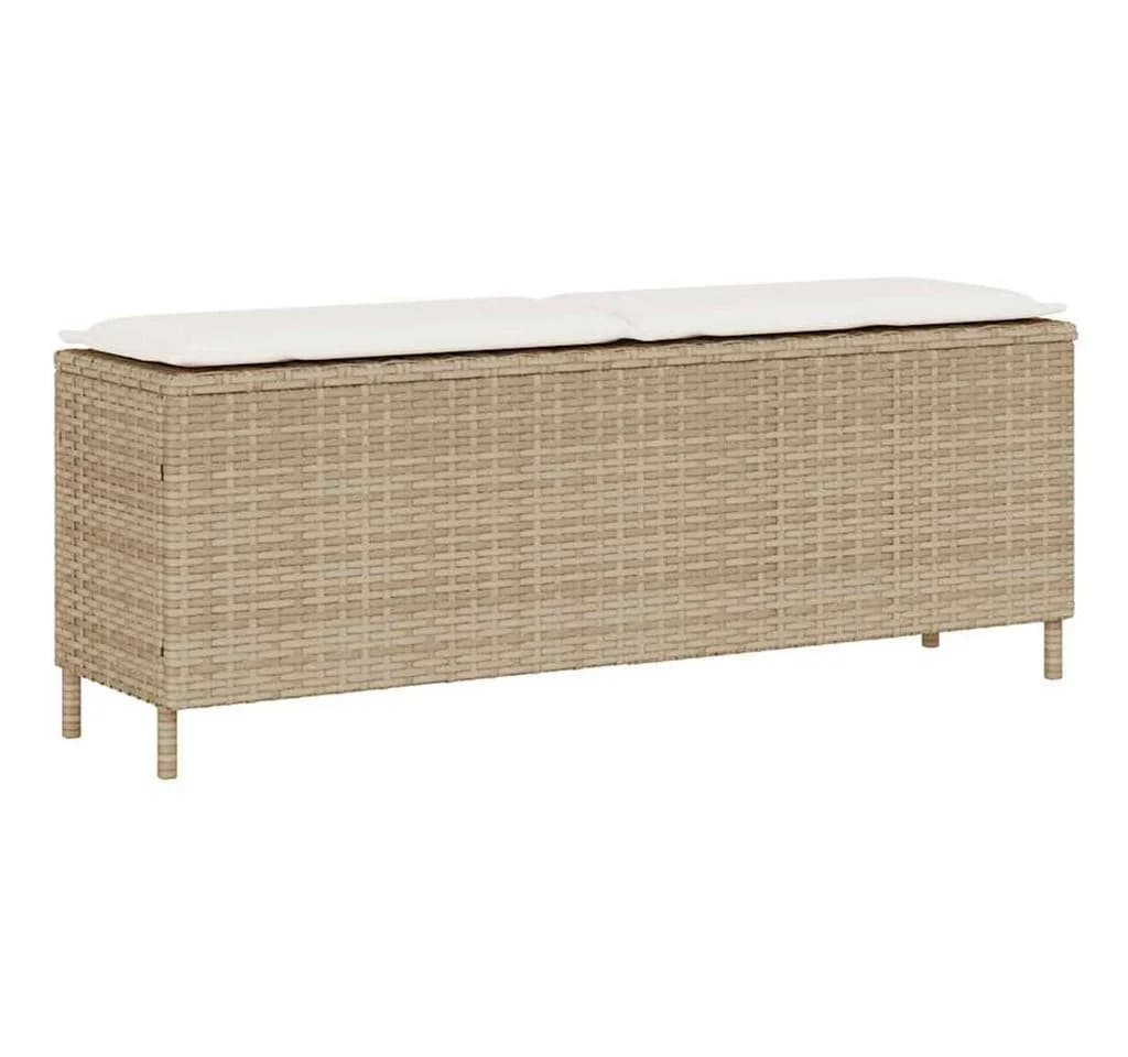 vidaXL Gartenbank mit Kissen Beige Poly Rattan - Bild 2