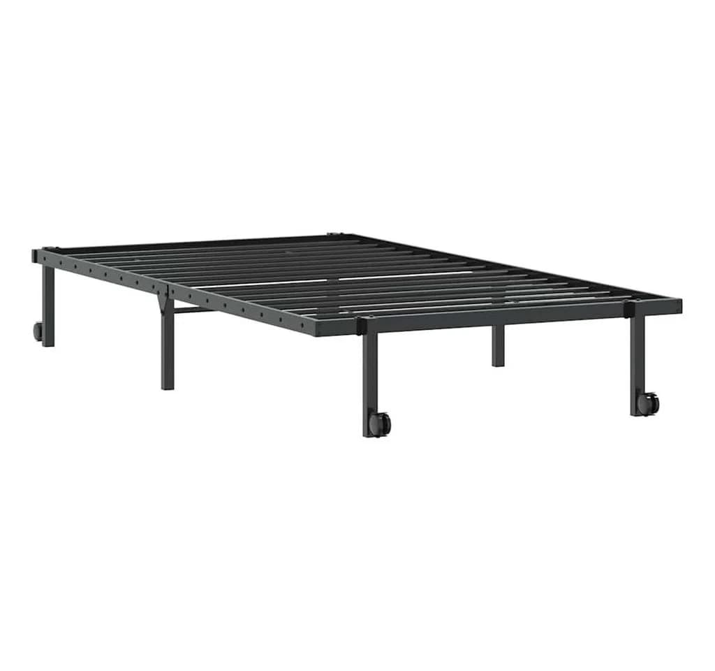 vidaXL Klappbares Bettgestell aus Stahl Schwarz 100x200 cm - Bild 5