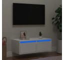 vidaXL TV-Schrank Weiß mit LED-Leuchten Bild 1