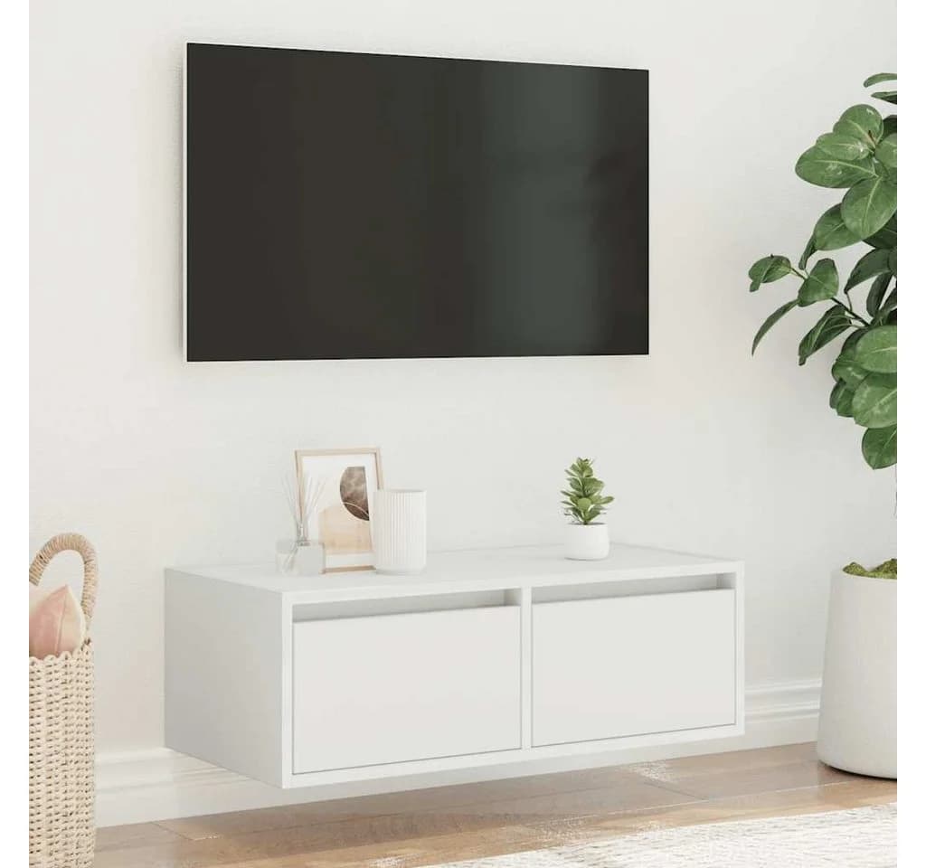 vidaXL TV-Schrank Weiß mit LED-Leuchten - Bild 3