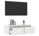 vidaXL TV-Schrank Weiß mit LED-Leuchten Bild 4