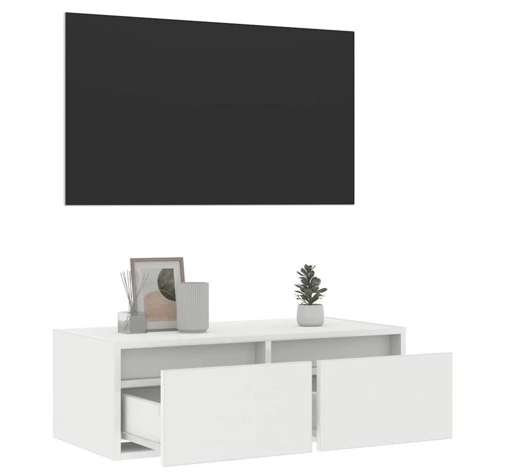 vidaXL TV-Schrank Weiß mit LED-Leuchten - Bild 4
