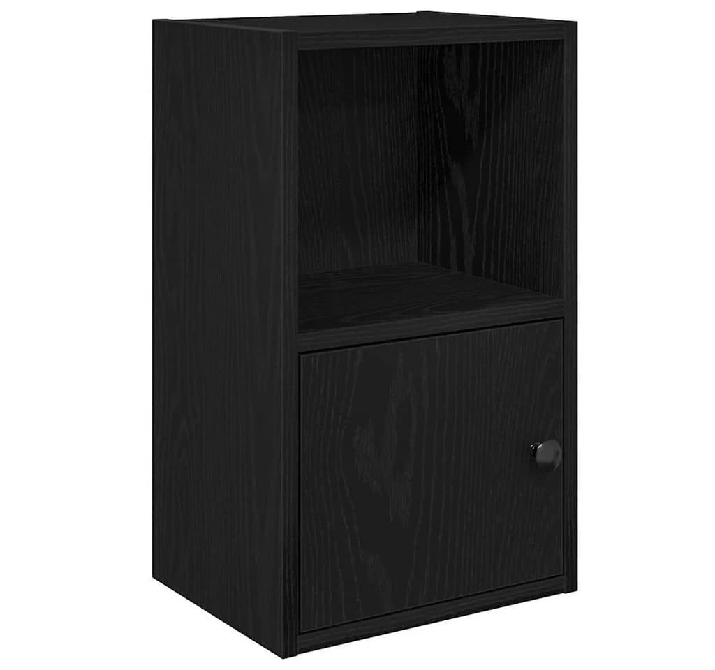 vidaXL Bücherregal Schwarz Eichen-Optik Holzwerkstoff mit Tür - Bild 2