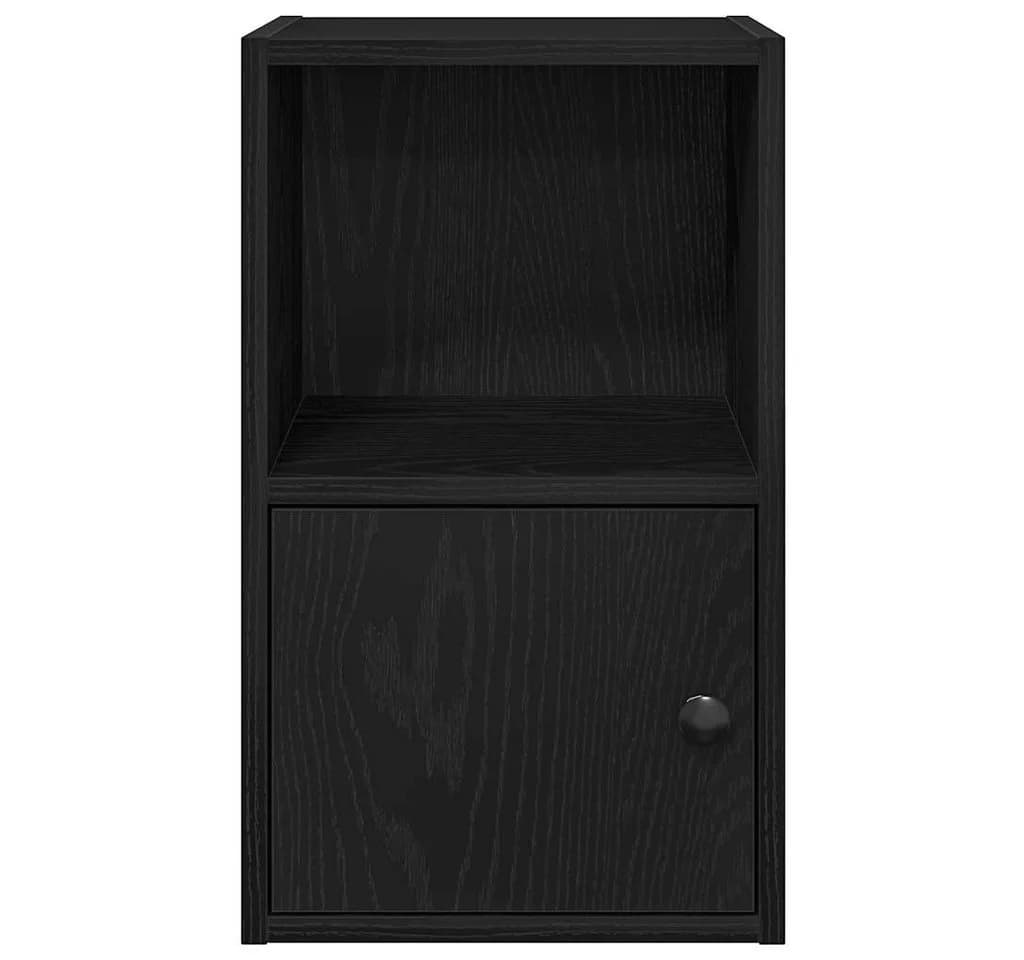 vidaXL Bücherregal Schwarz Eichen-Optik Holzwerkstoff mit Tür - Bild 5