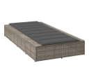 vidaXL Gartenliege Poly Rattan Grau mit verstellbarer Rückenlehne Bild 5