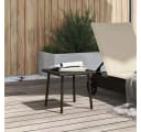 vidaXL Garten-Couchtisch Rechteckig Braun PE-Rattan Bild 3